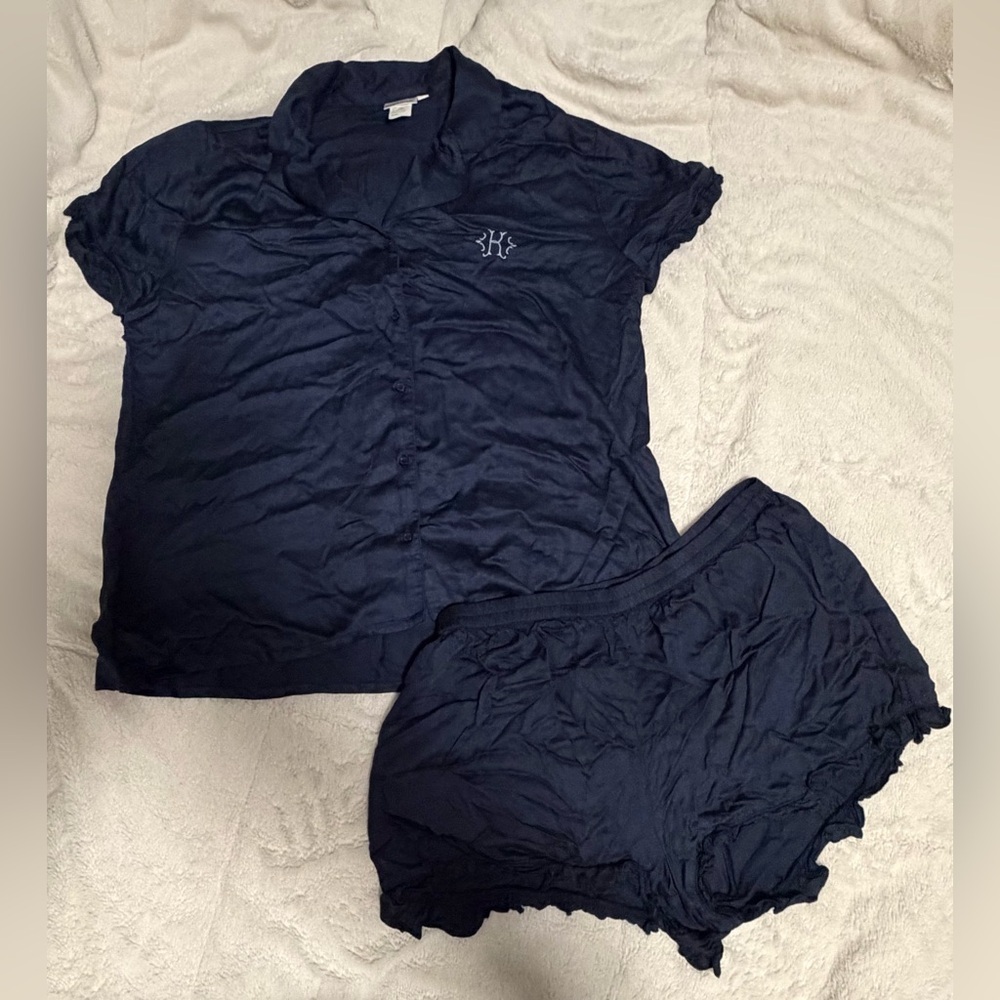 Mark & Graham Midnight Blue Women's Pajama Set - Picture 3 of 7